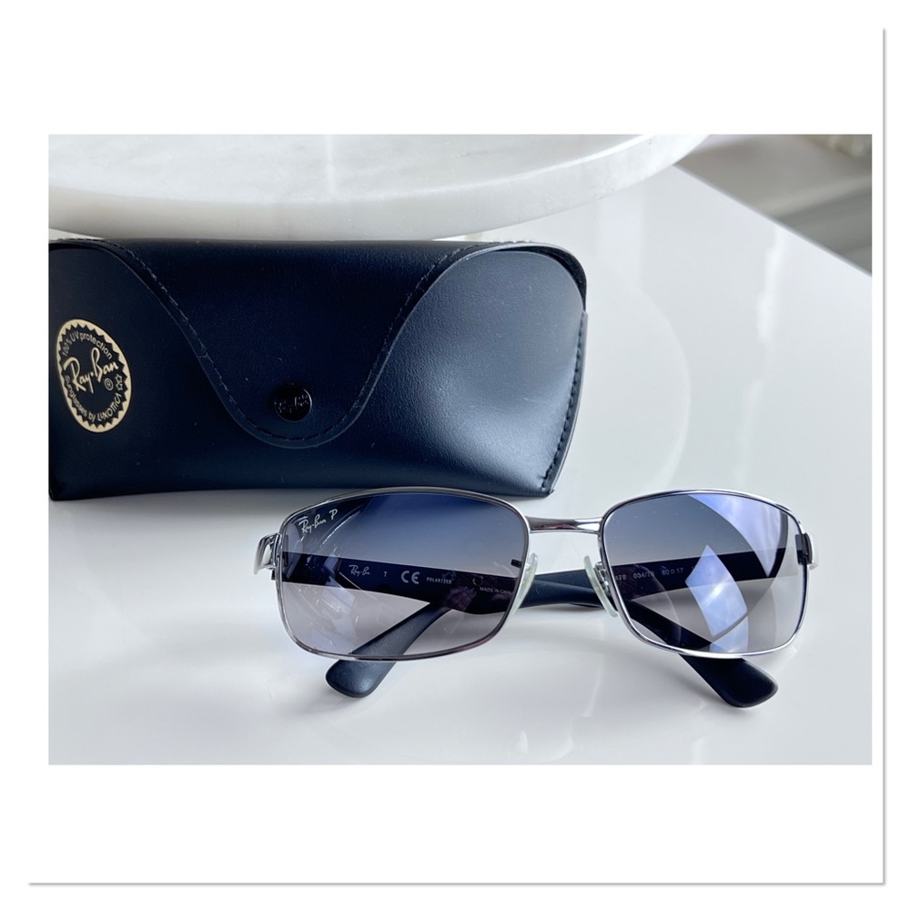 RAY-BAN Unisex Polarized RB 3478 Silver/Blue Sunglasses